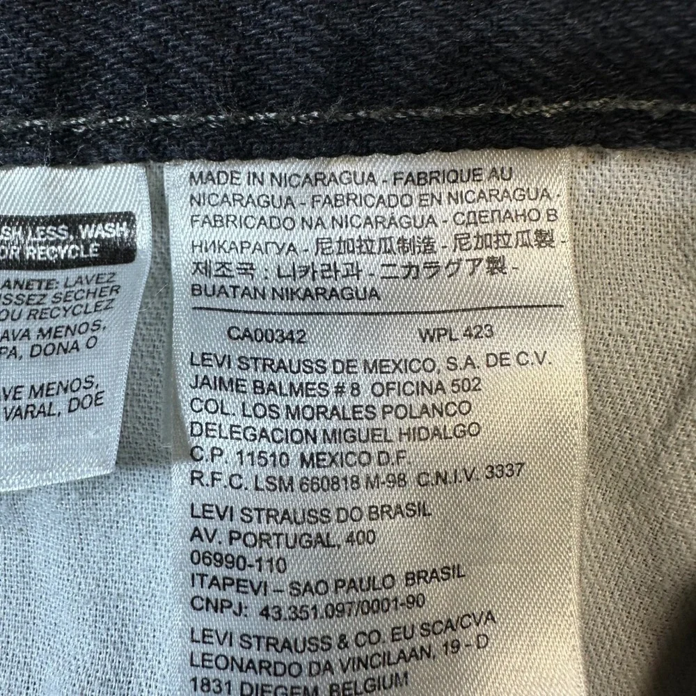 Levi's 505 Regular Fit Jeans Men's Size 36x34 Black Straight Leg Pants